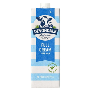 Devondale full cream milk 12 x 1L